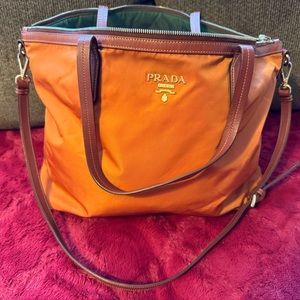 Prada excellent used condition!Handles and crossbody bag. Zipper top. Very clean